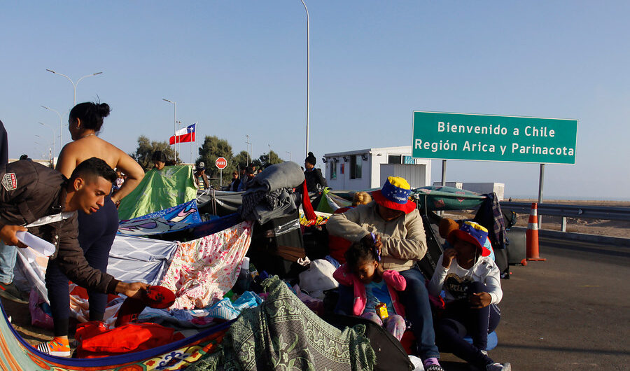 Migrantes venezolanos a Chile